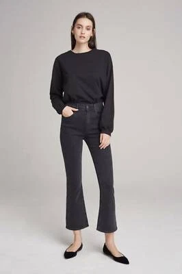 Pantalones de mezclilla para mujer 3x1 GRIS W4 corte bota recortados 25 Foto 1 de 3