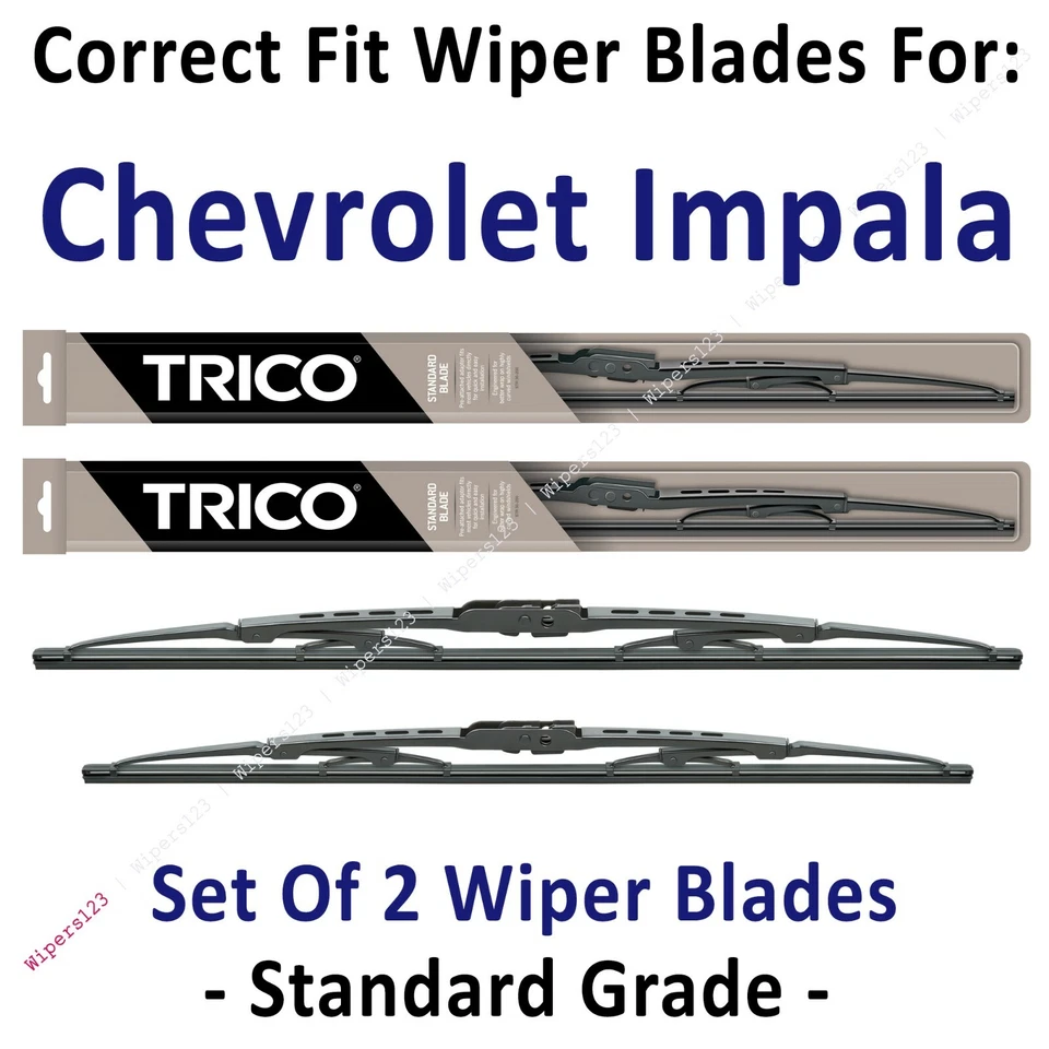 Paquete de 2 escobillas limpiaparabrisas Chevrolet Chevy Impala 2014+ grado estándar - 30240/190 Foto 1 de 1