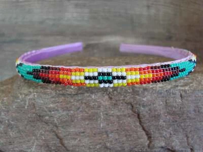 Navajo Indian Hand Beaded Head Band by Cleveland - Image 1 of 4