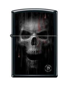 Zippo 73386 Anne Stokes Collection Haunted Skull Black Matte Lighter - Picture 1 of 1
