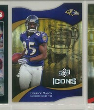2009 Upper Deck Icons Die-Cut 12/75 Derrick Mason #72