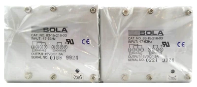 Sola Linear 4010029 DC Power Supply 15vdc 1.6A Reseller Lot of 2 New Surplus - Image 1 of 4