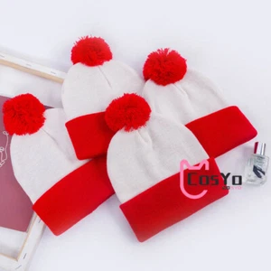 Where's Wally Waldo Costume Winter Warm Beanie Christmas Red White Knitted Hat - Picture 1 of 6
