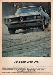 1966 Pontiac Tempest Custom HO "Our Almost Great One" Original Color Ad - Picture 1 of 1