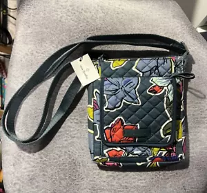 NWT VERA BRADLEY Mini Hipster Iconic RFID Women's FALLING FLOWERS Handbag Purse - Picture 1 of 6