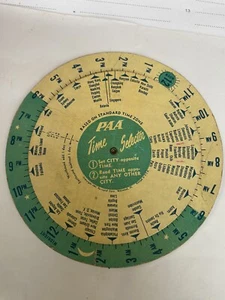 Disco Orario Fuso Orario  Paa Pan American World Airways Vintage - Imagen 1 de 4