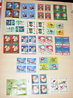 16 VINTAGE US CHRISTMAS SEAL COLLECTION BLOCKS OF 4 NO GUM