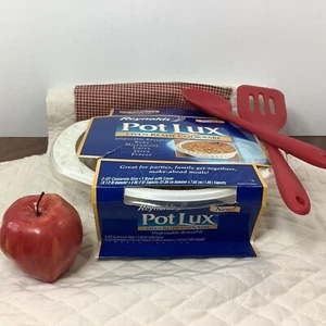 Bolso de Mano Pot Lux Rojo con 2 Herramientas para Servir + Tela de Guinga Acolchada Comidas para Comidas - Imagen 1 de 12