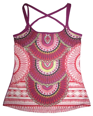 Prana Marley Viola sleeveless yoga workout top w built in bra, ladies' size S - Image 1 of 4
