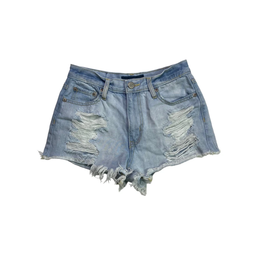 Pantalones Cortos de Jean Aeropostale Aero para Mujer Talla 2 Descarados Corte Envejecido Lavado Ligero Foto 1 de 4