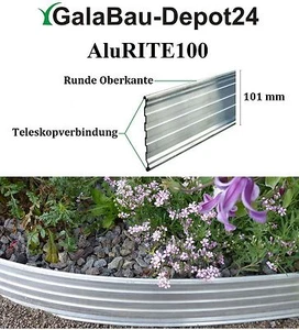Aluminium Randbefestigung Rasenkante Rasenbegrenzung Beetumrandung Mähkante - Bild 1 von 12