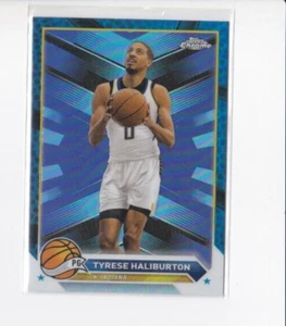Tyrese Haliburton 2023-24 Topps Chrome Blue Refractor Parallel Card - KOSTENLOSER VERSAND - Bild 1 von 24