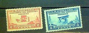 Scott # 649-50 - Civil Aeronautics Commemoratives of 1928 MLH - Bild 1 von 2