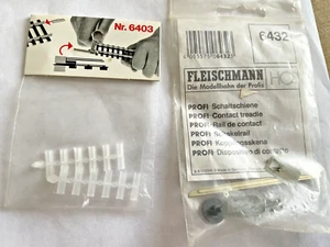Rail contact Assy. Track connectors "HO" Gauge Fleischmann 6432 6403 - Picture 1 of 4
