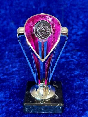 GOODWILL Trofeo Cone Rosa Argento Premio Danza Cheer Equestre Ben Fatto Incisione GRATUITA