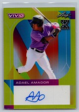 2022 Leaf Vivid Baseball Rookie RC /50 Auto #BA-AA1 Adael Amador