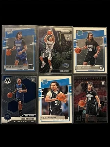 Cole Anthony RC Rookie Card Lot 6 Card Lot 2020-21 - UNC Great, Orlando Magic - Picture 1 of 2