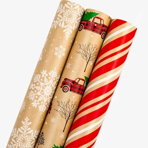 MAYPLUSS Weihnachten Geschenkpapier Rolle - Mini Rolle - 17 Zoll x 120 Zoll - Weihnachten Kr - Bild 1 von 8