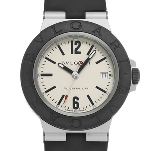 BVLGARI WATCH ALUMINUM BB40AT AUTOMATIC DATE SILVER DIAL ALUMINUM/TITANIUM MEN'S - Picture 1 of 6