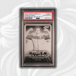 1/1 Black Printing Plate - Carlos Sainz #FOBCS -  2022 Topps Formula 1 - Picture 1 of 7