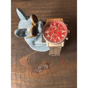 Swiss Military Wenger Red Dial Men’s Chronograph Stainless Watch 536 0766 - Picture 1 of 8