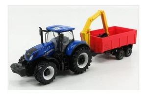 Burago Bu31657-525628 New Holland - T7.315 Tractor + Combination Trailer - Blue - Picture 1 of 2