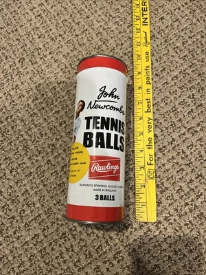 Vintage Rawlings John Newcombe Tennis Balls Set Factory Sealed Metal Can - Image 1 of 4