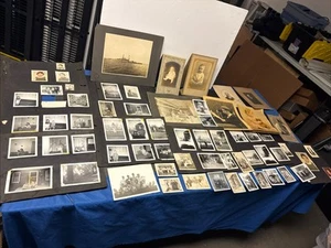 Black & White Photos Lot mixed - Warehouse Workers, Ship, Family, Baby #11 MS6 - Imagen 1 de 9