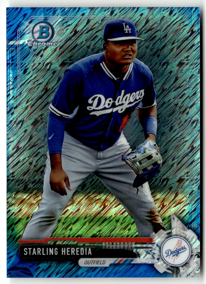 2017 Topps Bowman Chrome MLB No. BCP226 Starling Heredia Blu Shimmer 11/150 - Immagine 1 di 2
