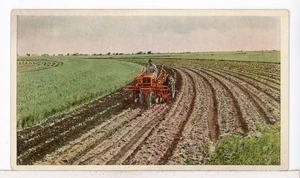 Allis-Chalmers 2-Plow Model "RC" Tractor Working in Agriculture 1940s Postcard - Picture 1 of 2