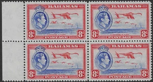 Bahamas 1938 8d 4er Block sg 160 postfrisch Großflamingos im Flug - Bild 1 von 2