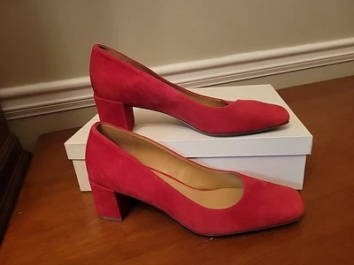 Naturalizer Karina Hot соус замшевые насосы блок каблук размер 8,5 подержанные  - Изображение 1 из 4