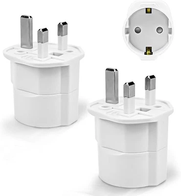 2 Stück Reiseadapter UK Adapter England Deutschland Stecker Reisestecker Typ G - Bild 1 von 4