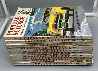 Винтажный лот (10) 1952 научно-популярные журналы январь-октябрь - Изображение 1 из 4