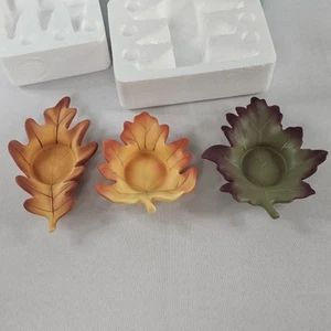 Candelabros PartyLite Hojas Susurrantes Tealight Trío Colores Otoño #P8535U - Imagen 1 de 11