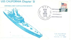 USS CALIFORNIA  DLGN-36, 1974 FDC12421 - Picture 1 of 1