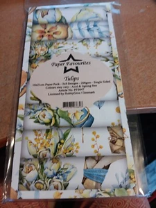 PAPEL FAVORITOS BLOQUE DE PAPEL PARA ÁLBUM DE RECORTES 10X21 CM NUEVOS TULIPANES - Imagen 1 de 2