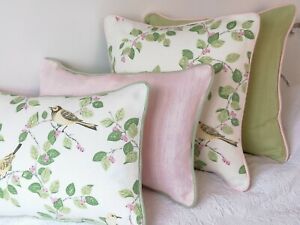 laura ashley  aviary garden Apple fabric cushion cover Piped  16”