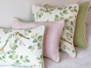 laura ashley aviary garden Apple fabric cushion cover Piped 16” - Picture 1 of 8