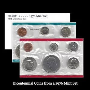 1976 P+D US Mint Set Eisenhower Kennedy Washington Roosevelt Jefferson Lincoln - Picture 1 of 1