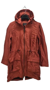 €200 MAISON SCOTCH&SODA sz M? JACKET SOLID HOODED WINDBRAKER OCHRA RAINCOAT NEW - Picture 1 of 5