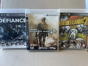 3 PS3 Games Call of Duty: Modern Warfare 2, Borderlands 2 & Defiance. Used - Picture 1 of 5