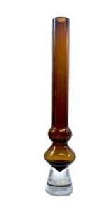 Marquis By Waterford Crystal Merengue 17" Amber Bud Vase - Picture 1 of 7