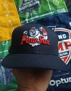 PAWTUCKET RED SOX FITTED HAT NEW ERA SIZE 7 1/4 RARE MILB WORCESTER RED SOX  - Picture 1 of 8