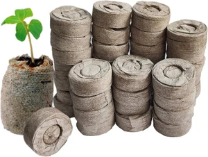 100 Pcs Peat Pellets Seed Starting Plugs Pellets Seedling Soil Block 30Mm Nurser - Picture 1 of 12
