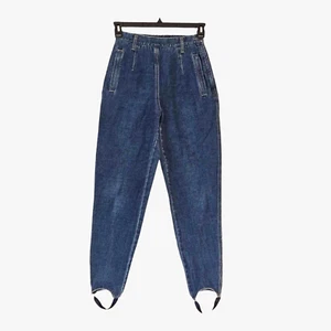 Vtg Womens Lizwear Stirrup Jeans 10 Blue High Waist Tapered USA Western Preppy - Picture 1 of 18