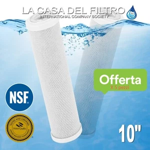 CTO CARBON BLOCK FILTRO ACQUA DEPURATORE PER CONTENITORE 10 POLL - 5PEZZI - Imagen 1 de 1