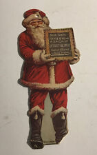 Carte à collectionner crème glacée de marque velours Detroit années 1900 ornement Père Noël