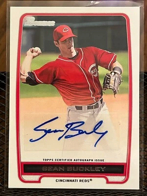 SEAN BUCKLEY 2012 BOWMAN PROSPECTS ROOKIE CINCINNATI REDS AUTOGRAPH AUTO RC CARD - Image 1 of 2