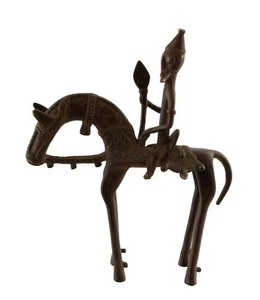 Cavalier Dogon Bronze du Mali African Art -21 cm AA 1129 - Picture 1 of 5